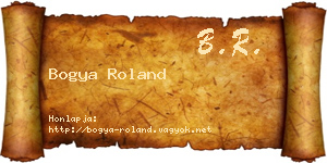Bogya Roland névjegykártya